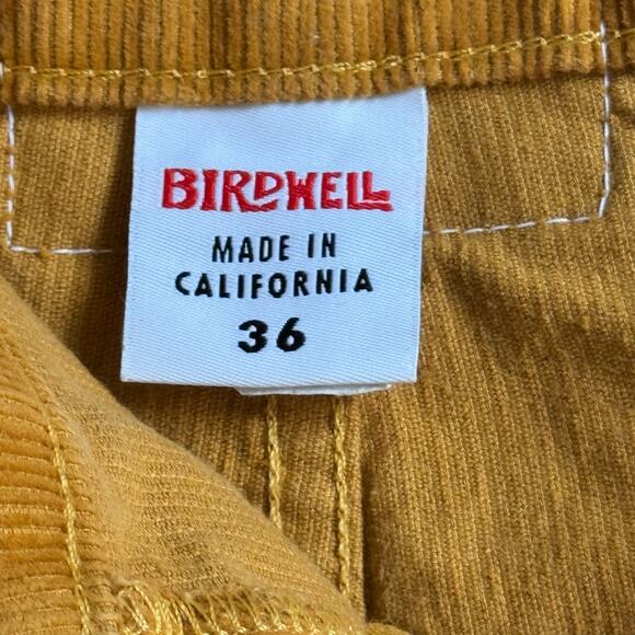 BIRDWELL Men's Beach Britches Corduroy Shorts in Mustard - Picture 5 of 6